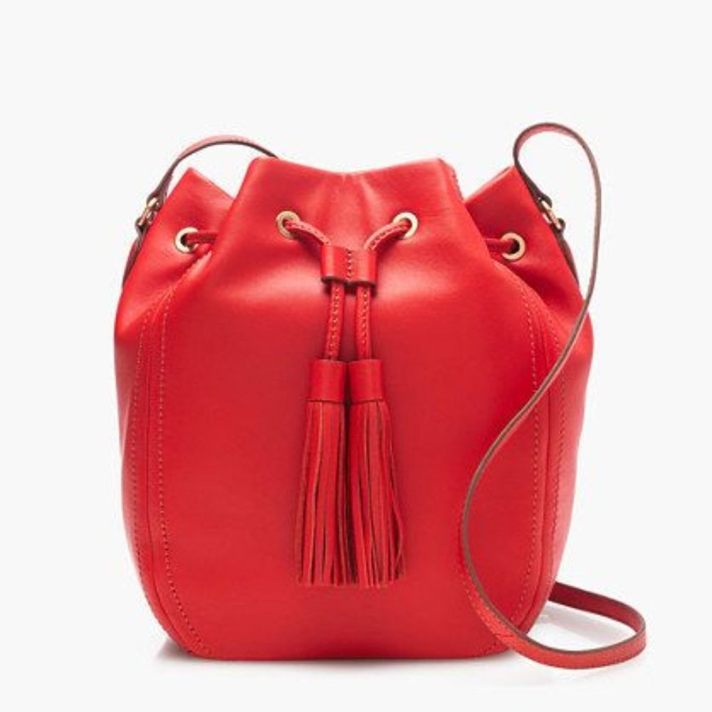 J. Crew Tasseled Bucket Bag